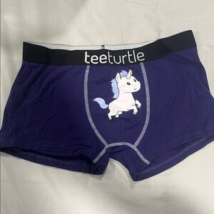 TeeTurtle Purple Unicorn Boxers